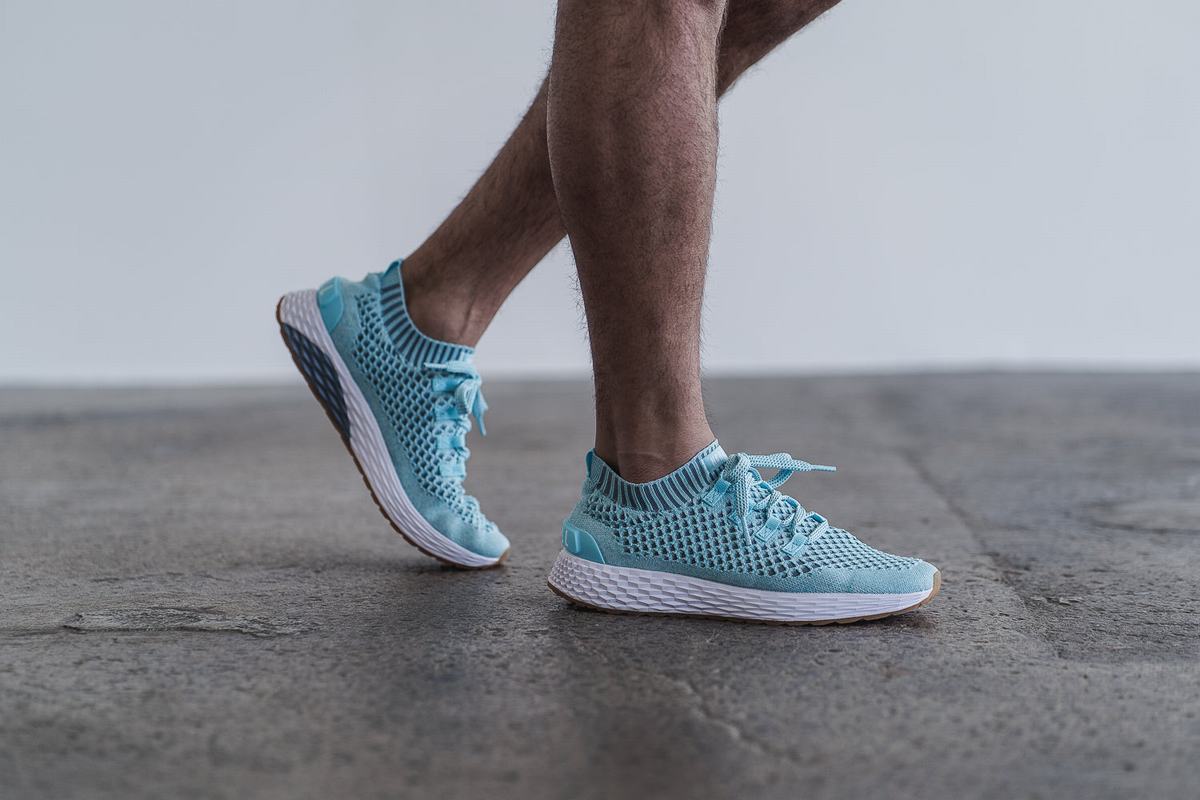 Nobull Knit Runner Men's Running Shoes Blue | Australia (SO0453)